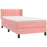 Box spring krevet s madracem ružičasti 80 x 200 cm baršunasti | shoptok.hr