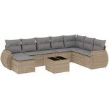  9-dijelni set vrtnih sofa s jastucima bež od poliratana | shoptok.hr