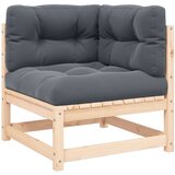  Kutna vrtna sofa s antracit jastucima od masivne borovine | Eponuda.com