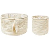 Lorena Canals Kremno bele tekstilne otroške škatle za shranjevanje v kompletu 2 ks ø 30x20 cm Bambie Natural – | Shoptok.si
