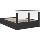  Krevetna konstrukcija Crna 160 x 200 cm Inženjersko Drvo | shoptok.hr