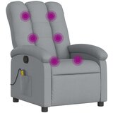 Maison Chic Masažni fotelj - Relax naslanjač svetlo sivo blago, (22134663) | Shoptok.si