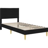  Krevetna konstrukcija s uzglavljem Crna 90 x 190 cm Tkanina | shoptok.hr