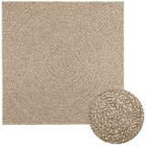 vidaXL Tepih ZIZUR 120 x 120 cm s izgledom jute unutarnji i vanjski | shoptok.hr