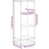  Ormar za knjige crni 40x35x107,5 cm izrađeno drvo | shoptok.hr
