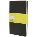 Moleskine Beležnica Cahier Journals LG mehke platnice, črn - karo, 3 kosi | Shoptok.si
