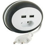 SCHWAIGER Produžni kabel s Euro priključkom i prekidačem (USB-A priključak (2 kom.), 3 m) | shoptok.hr