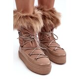 Boto Women's Lace-up Dark Beige Snow Boots Santero | ePonuda.com