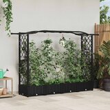  Povišeni krevet s mrežom i krovom Crna 207 x 40 x 126 cm PP | shoptok.hr