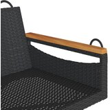  Klupa za ljuljanje crna 109 x 62 x 40 cm od poliratana | Eponuda.com