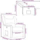  Naslonjač od tkanine crni | shoptok.hr
