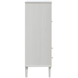  Visoka komoda SENJA bijela izgled ratana 90x40x112 cm borovina | shoptok.hr