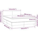  Box spring postelja z vzmetnico LED modra 140x200 cm blago, (20902269) | Shoptok.si