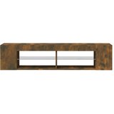 TV ormarić s LED svjetlima boja dimljenog hrasta 135x39x30 cm | Eponuda.com