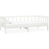  Dnevna postelja z vzmetnico 90x200 cm bela trdna borovina, (20646183) | Shoptok.si