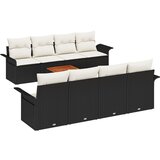 vidaXL 9-delna garnitura za vrt z blazinami črna Poli ratan akacija, (22093805) | Shoptok.si