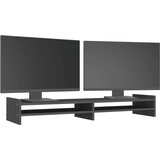  Stalak za monitor sivi 100x27x15 cm od masivne borovine | shoptok.hr
