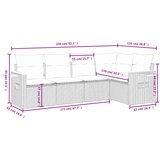  5-dijelni set vrtnih sofa od poliratana s jastucima crni | shoptok.hr
