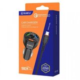 Kaku avtopolnilec KSC-493 3.0 qc s kablom 1m micro usb - črn | Shoptok.si