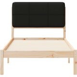  Posteljni okvir z oblazinjenim vzglavjem Črna 75 x 190 cm, (5000101548) | Shoptok.si