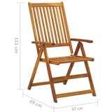  Vrtni stoli 2 kosa z blazinami trden akacijev les | Shoptok.si