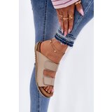 Inblu Leather Women's Slippers Beige | Shoptok.si