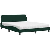 Krevet s madracem Dover tamnozeleni 160x200 cm baršunasti | Eponuda.ba