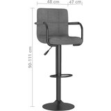 vidaXL Barski stolček svetlo sivo blago, (20968496) | Shoptok.si