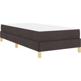  Postelja z vzmetnico Rjava 80 x 200 cm Tkanina & Inženirski les | Shoptok.si