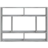 vidaXL Stenska polica siva sonoma 75x16x55 cm konstruiran les | Shoptok.si