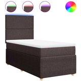  Krevet s oprugama i madracem tamnosmeđi 80x200 cm od tkanine | shoptok.hr