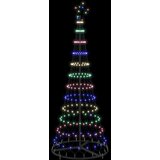 vidaXL LED božićno drvce Šareni 138.5 x 138.5 x 399 cm Metal | shoptok.hr