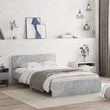 Maison Chic Posteljni okvir - Dvoposteljna postelja - Zakonska postelja z vzglavjem betonsko siv 120x190 cm-J15900, (21761320) | Shoptok.si