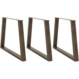  Noge za blagovaonski stol V-oblik 3 kom Prirodni čelik 100 x (72-73,3) cm Čelik | shoptok.hr