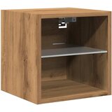 Maison Chic Stenska TV omarica - TV stojalo - Televizijska omarica z LED lučkami artisan hrast 30x28,5x30 cm, (21698620) Cene