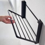 YAMAZAKI Mat črna jeklena stenska kopalniška polica Tower – | Shoptok.si