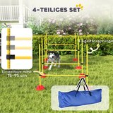  4-dijelni set za agility pse s 4 prepone i torbom za nošenje za trening preskakanja žuti | shoptok.hr