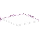 Stolna ploča 60x60x2,5 cm četvrtasta masivno grubo drvo manga | shoptok.hr