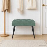  Klupa s gumbastim tkanjem Morska zelena 60 x 40 x 45 cm Baršun | shoptok.hr