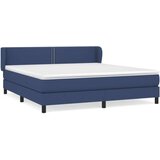  Box spring postelja z vzmetnico modra 160x200 cm blago, (20892635) | Shoptok.si