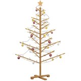  Drveno božićno drvce Smeđa 150 cm Masivno borovo drvo | shoptok.hr