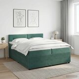  Boxspring krevet s madracem Tamnozelena 200 x 200 cm Baršun | shoptok.hr