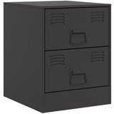 Furnova Nočna omarica črna 34,5x39x44 cm jeklo, (21926392) | Shoptok.si