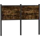  The Living Store Posteljno vzglavje dimljeni hrast 120 cm inž. les in jeklo - Vzglavje, (21495991) Cene