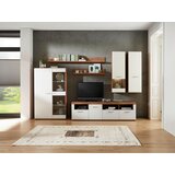 XORA vitrina, barve hrasta, bela | Shoptok.si