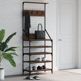  The Living Store Regal za oblačila s prostorom za čevlje rjav hrast 70x34x184 cm - Regal Za Oblačila, (21448558) Cene