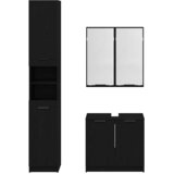  Set ormarića za kupaonicu 3 pcs Crni hrast Konstruirano drvo | shoptok.hr
