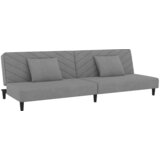 Maison Chic kavč - Sofa - Kanape dvosed z ležiščem in dvema blazinama svetlo siv žamet, (21727586) Cene