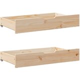 vidaXL Predal za posteljo s kolesi 2 kosa 95x55x16 cm trdna borovina Cene