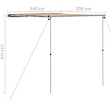 Tenda za kamp-prikolicu i karavan 2,4 x 2,5 x 2,15 m bež | shoptok.hr